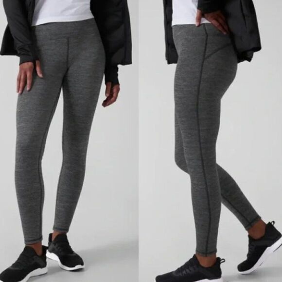 ATHLETA Altitude Tight Gray Heathered Size Medium - Picture 4 of 9